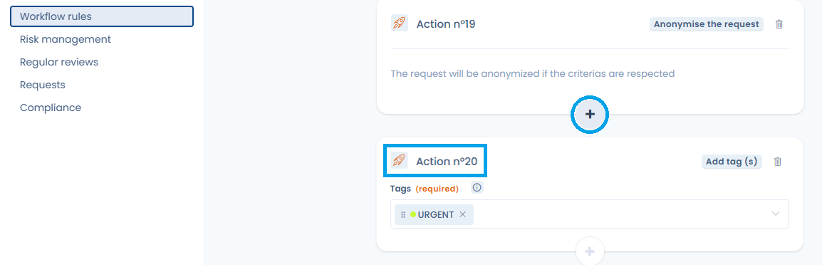 Règle de workflow comportant jusqu'à 20 actions