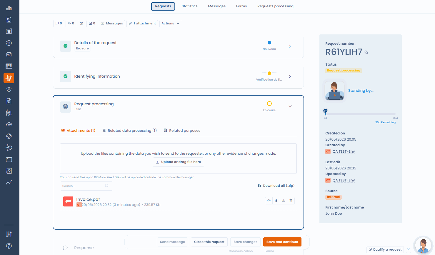 Analyse IA d'un document et détection automatique des zones contenant des identifiants de tiers