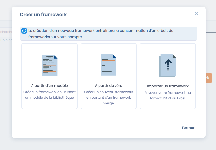 create framework options